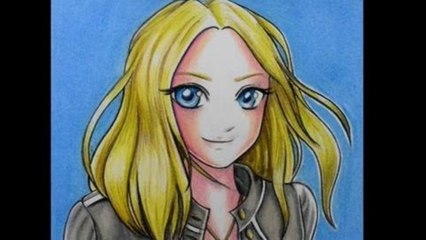 COMO DIBUJAR A DAKOTA FANNING COMO MANGA / HOW TO DRAW DAKOTA FANNING AS MANGA