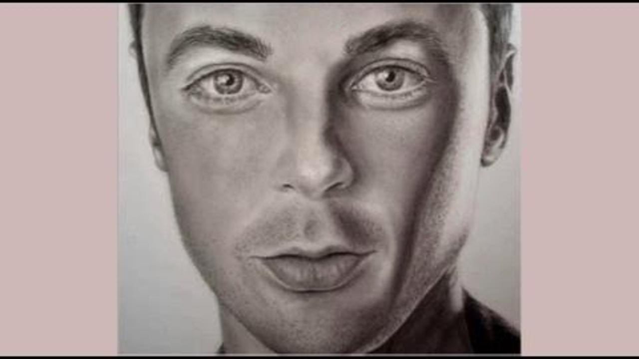 CÓMO DIBUJAR UN ROSTRO CON ESTILO FOTOGRAFICO (retrato JIM PARSONS - SHELDON COOPER)