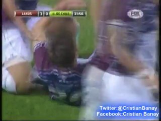 Lanus 4 Universidad de Chile 0 (Relato Gustavo Cima) Copa Sudamericana 2013 Los goles