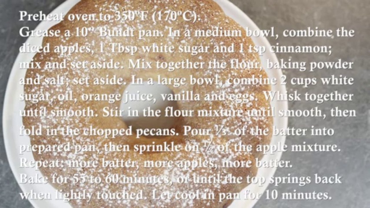 Apple Bundt Cake - Recipe