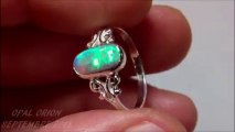 AB32 - BIJOU OPAL ORION - Bague Argent 925 et Opale Noire Australie Mine de L. Ridge