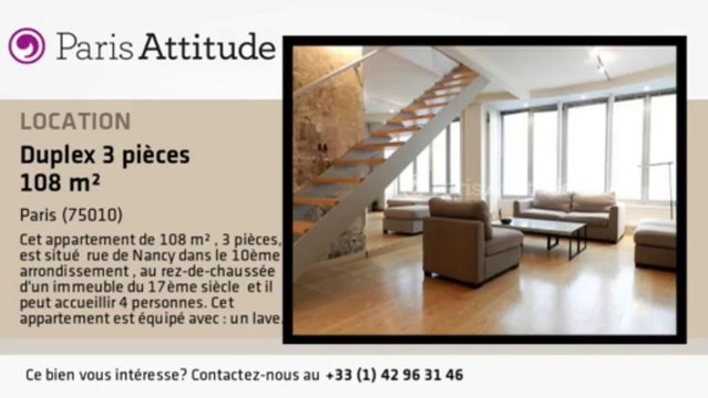 Duplex 2 Chambres à louer - Faubourg St Martin, Paris - Ref. 8847