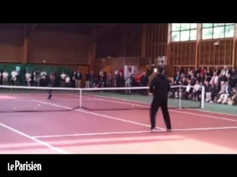 Michaël Llodra inaugure un court de tennis à son nom