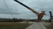Great giant Crane crash live video!! Building site Fail!!