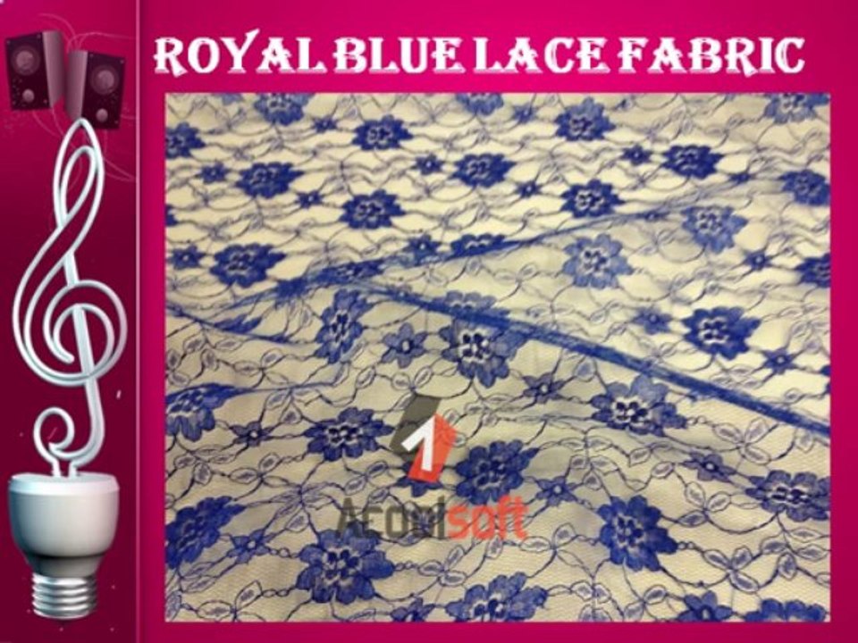 Royal Blue Lace Fabric