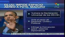 EEUU impide sobrevuelo del presidente Maduro sobre su espacio aéreo