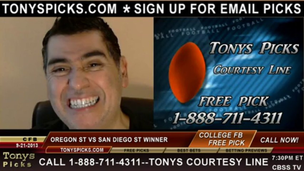 San Diego St Aztecs vs. Oregon St Beavers Pick Prediction NCAA College Football Odds Preview 9-21-2013