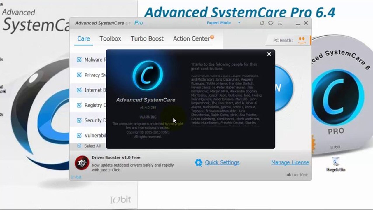Download "IObit Advanced SystemCare Pro" 6.4.0.289 [XP&7] + Serial Keys {Update}