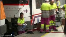 Una decena de heridos al chocar dos trenes en Sants