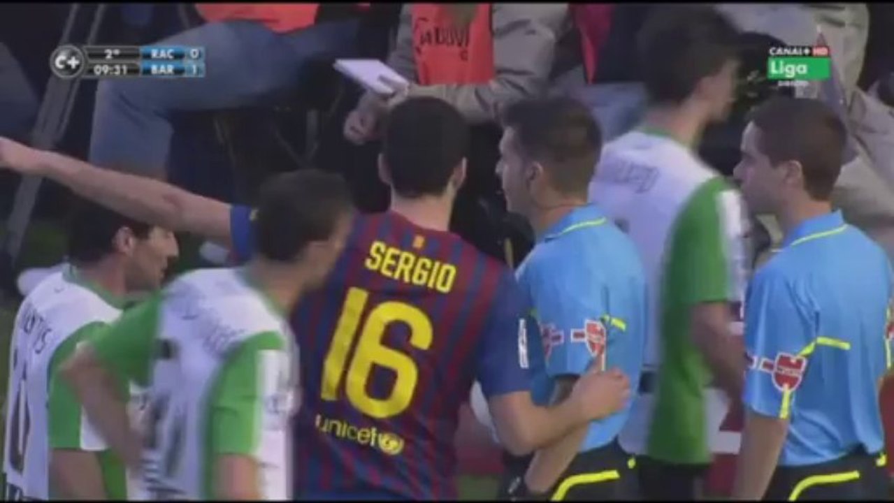 Racing Santander - FC Barcelona 0:2 (11.03.2012) Primera Division - 27. kolejka