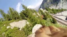 Видеокамера на летящем в небе орле