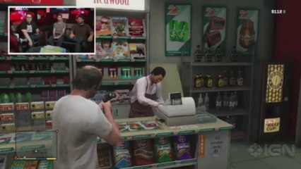 GTA 5  Convenience Store Robbery - IGN Live