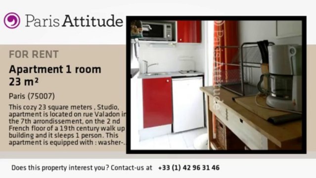 Studio Apartment for rent - Tour Eiffel, Paris - Ref. 8926