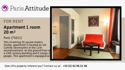 Studio Apartment for rent - Voltaire, Paris - Ref. 8913