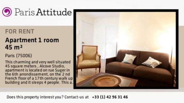 Alcove Studio Apartment for rent - St Germain, Paris - Ref. 8904