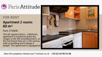 1 Bedroom Apartment for rent - Place des Vosges, Paris - Ref. 8856