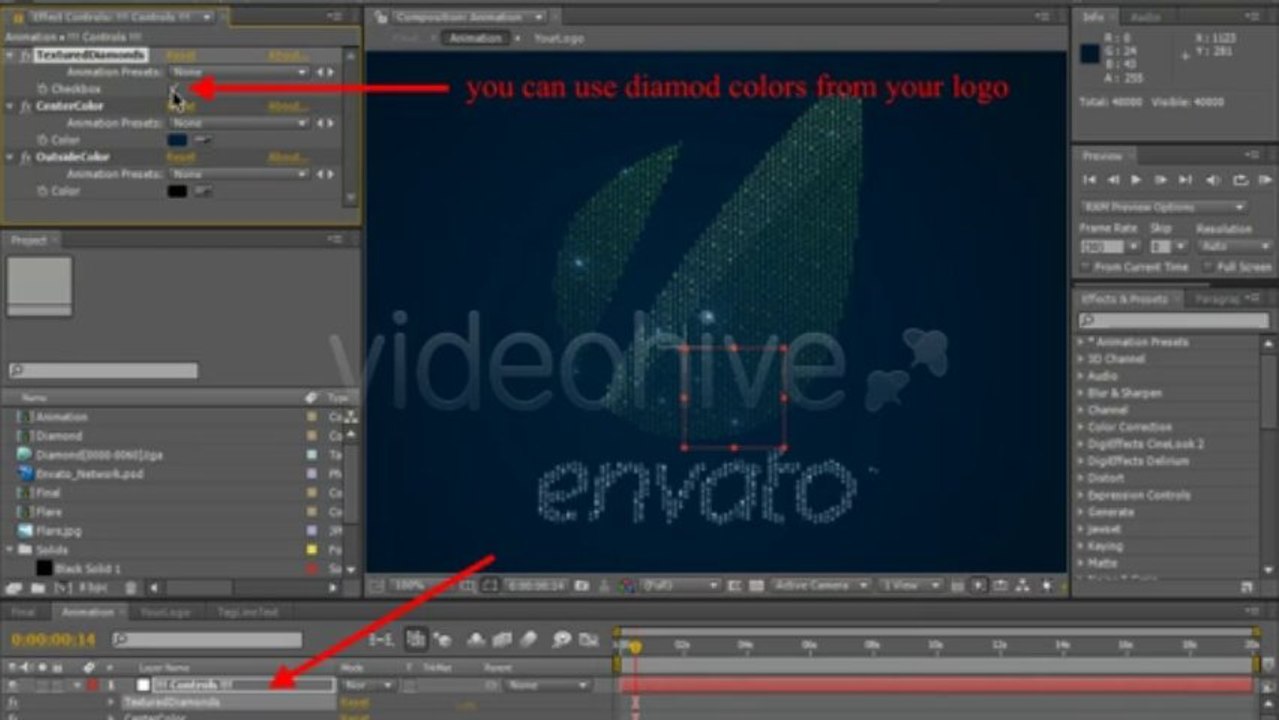 Diamonds Logo Creating - After Effects Template