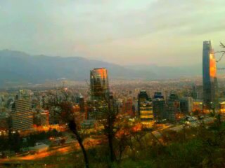 time lapse de atardecer en santiago,Chile