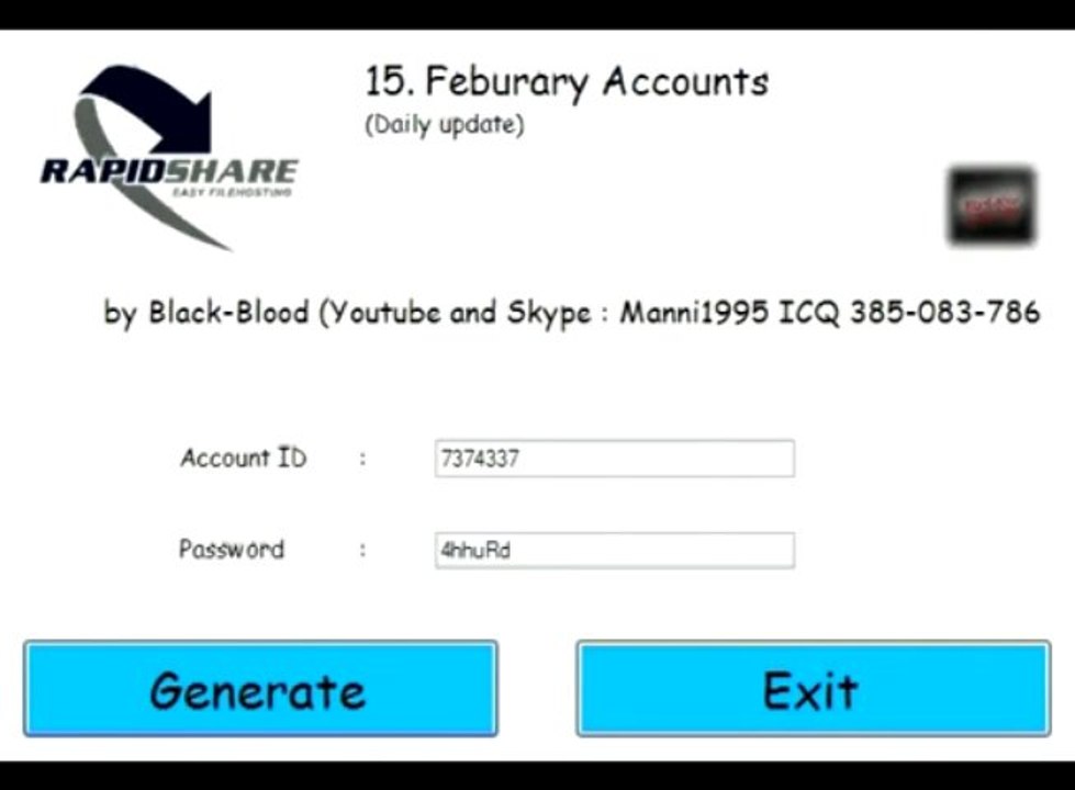Rapidshare Premium Generator
