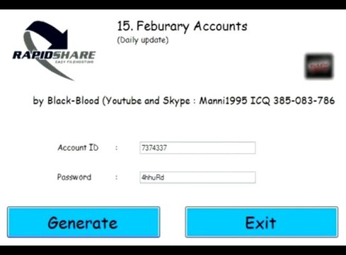Rapidshare Premium Generator