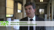 Conférence environnementale 2013 : Itw de Arnaud Montebourg, ministre du Redressement productif