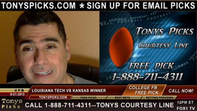 Kansas Jayhawks vs. Louisiana Tech Bulldogs Pick Prediction NCAA College Football Betting Odds Preview 9-21-2013