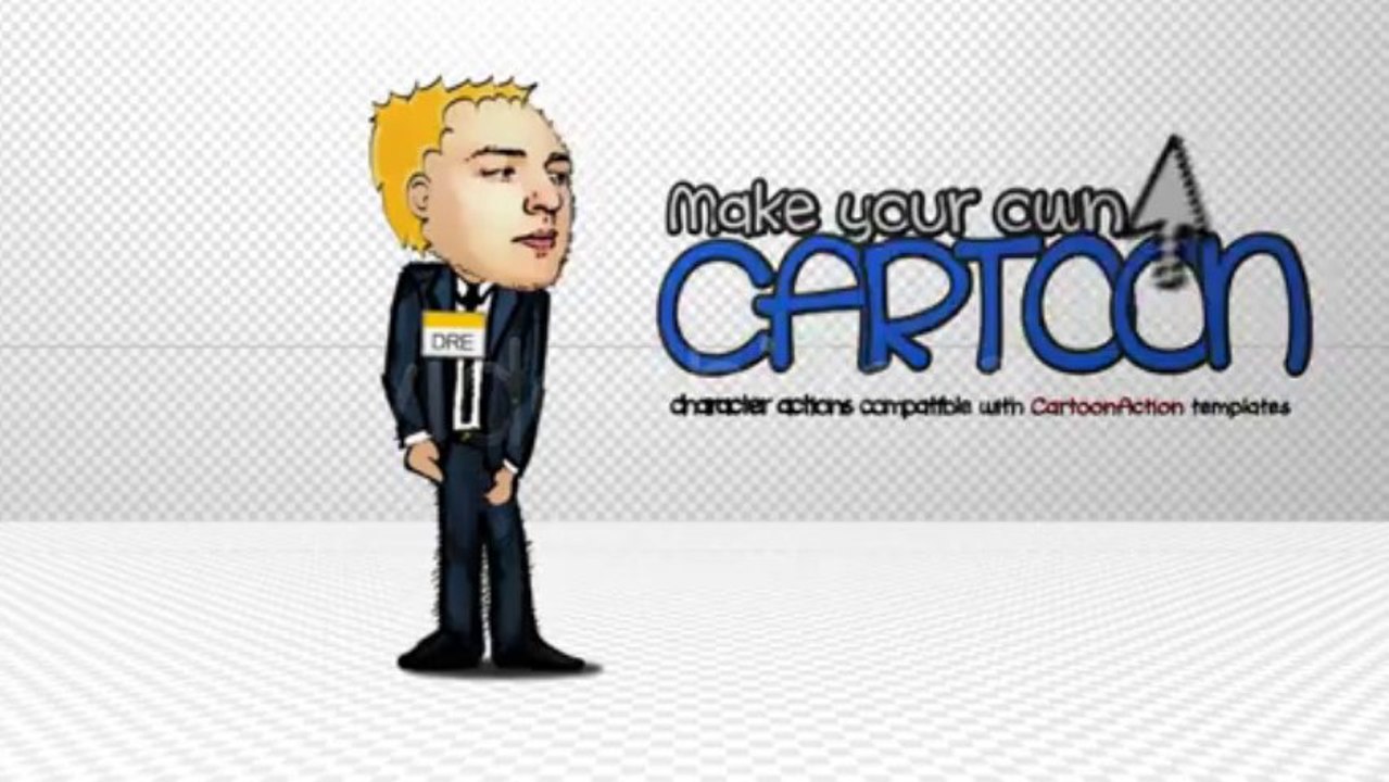 CartoonAction Character Generator - After Effects Template