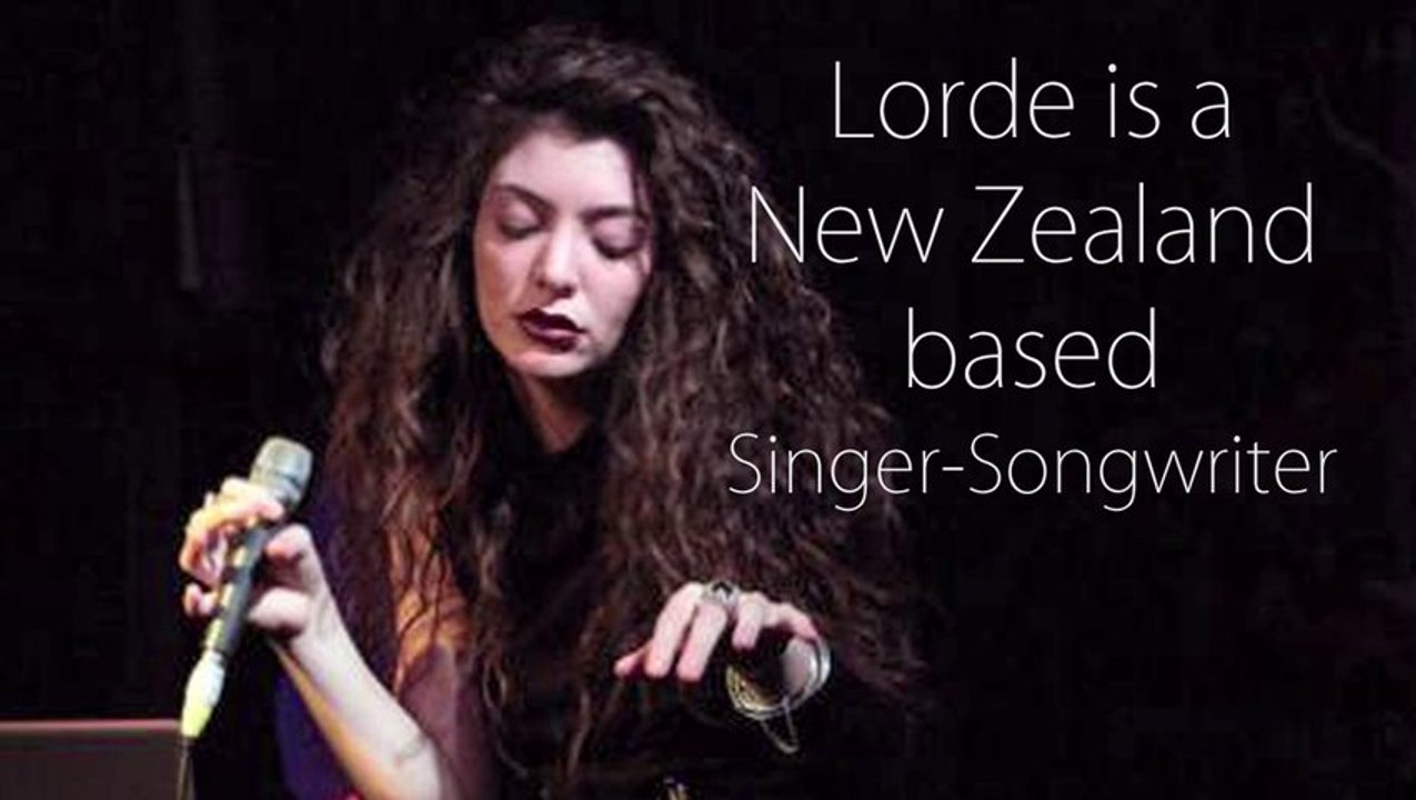 Lorde A Star Is Born - Singer Lorde Trivia - Lo...