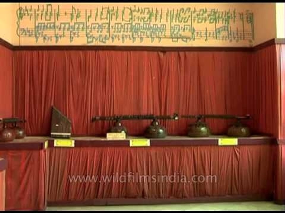 Musical instruments of Gwalior Sangeet Gharana at Jai Vilas Museum, Gwalior.