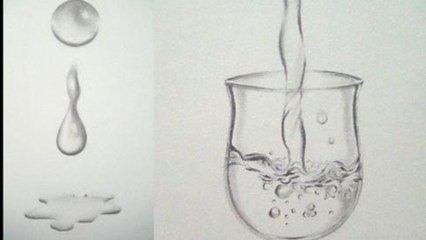 CÓMO DIBUJAR AGUA FÁCILMENTE / DIBUJAR UNA GOTA DE AGUA