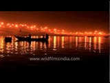 A beautiful view of Ardh Kumbh Mela during night in 2007