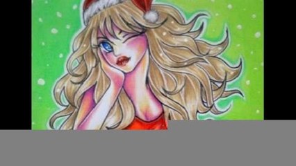 CÓMO DIBUJAR UNA CHICA NAVIDEÑA (Tutorial largo)