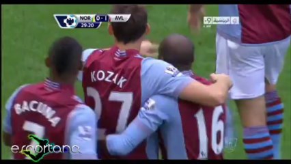 اهداف استون فيلا ضد نوريتش سيتي