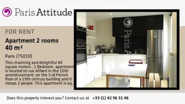 1 Bedroom Apartment for rent - Canal St Martin, Paris - Ref. 8409