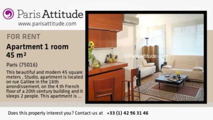 Studio Apartment for rent - Alma Marceau, Paris - Ref. 6842