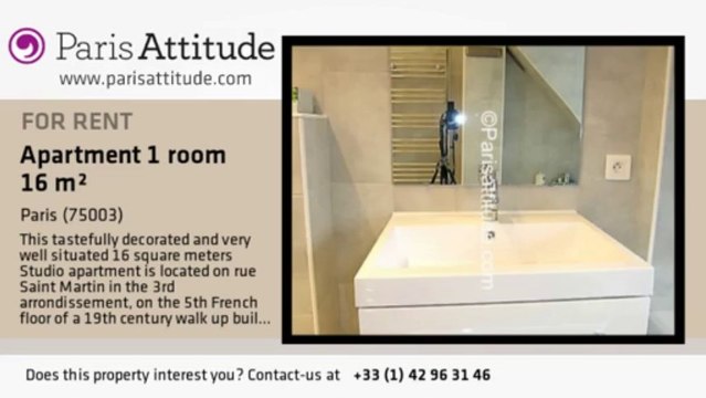 Studio Apartment for rent - Arts et Métier, Paris - Ref. 4514