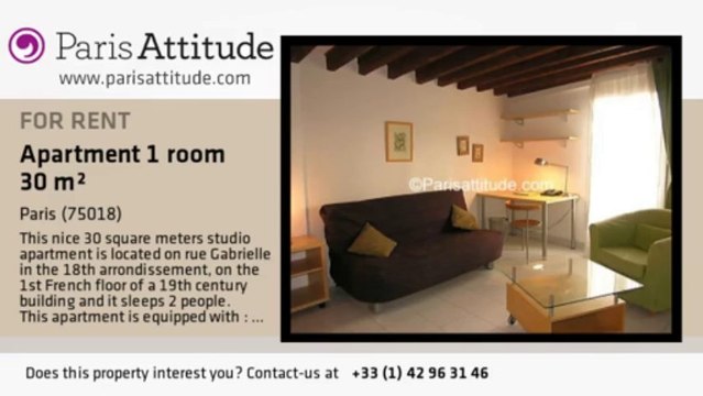 Studio Apartment for rent - Sacré Cœur, Paris - Ref. 1076