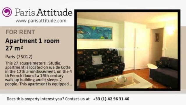 Studio Apartment for rent - Ledru-Rollin, Paris - Ref. 924