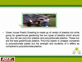 Conservatory Roofing – Plastics Are a Good Alternative for Greenhouse Gardening