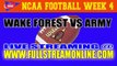 Watch Wake Forest vs Army Live NCAA College Football Streaming Online