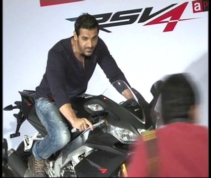 Piaggio Gifts An Aprilia RSV4 1000 C.C Supar Bike To John Abraham