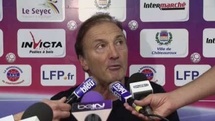 Conférence de presse Châteauroux - Havre AC (2-2) : Didier THOLOT (LBC) - Erick MOMBAERTS (HAC) - 2013/2014