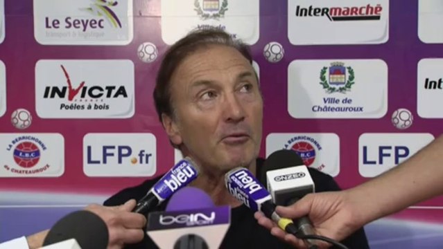 Conférence de presse Châteauroux - Havre AC (2-2) : Didier THOLOT (LBC) - Erick MOMBAERTS (HAC) - 2013/2014