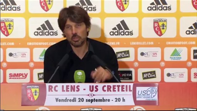 Conférence de presse RC Lens - US Créteil (1-1) : Antoine KOMBOUARE (RCL) - Jean-Luc VASSEUR (USCL) - 2013/2014