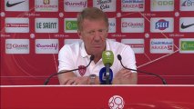 Conférence de presse Stade Brestois 29 - CA Bastia (2-0) : Alex  DUPONT (SB29) - Stéphane ROSSI (CAB) - 2013/2014