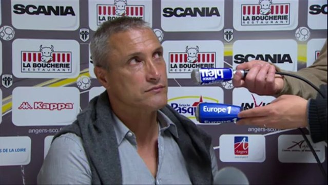 Conférence de presse Angers SCO - AJ Auxerre (2-0) : Stéphane MOULIN (SCO) - Bernard CASONI (AJA) - 2013/2014