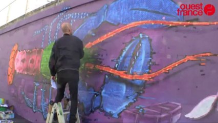 17 graffeurs rhabillents le mur de la gare