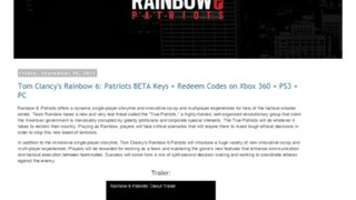 Tom Clancy's Rainbow 6: Patriots BETA Keys + Redeem Codes on PS3