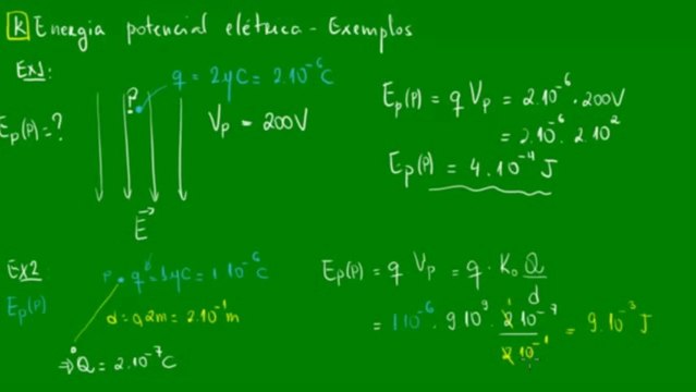 19 - Energia potencial elétrica - exemplos