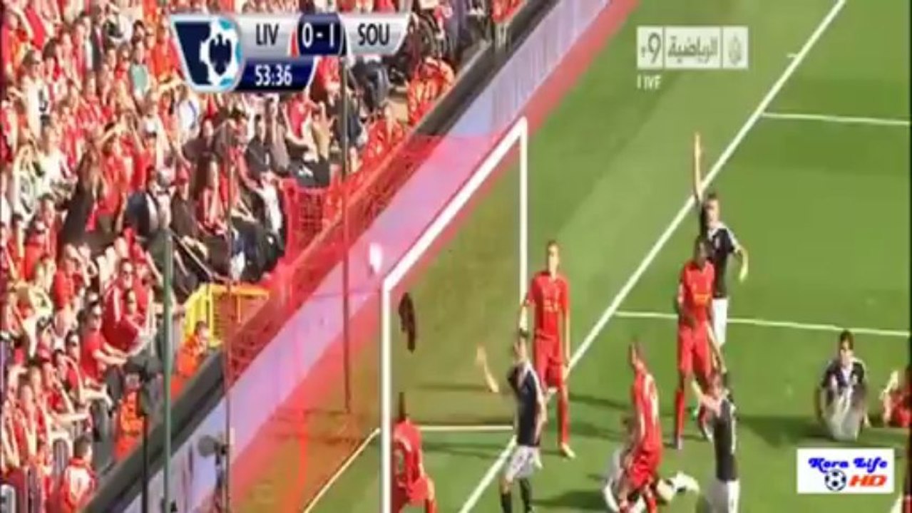 اهداف مباراة ليفربول 0-1 ساوثهامبتون